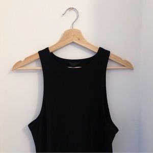 Topshop Black Sleeveless/Midi Dress